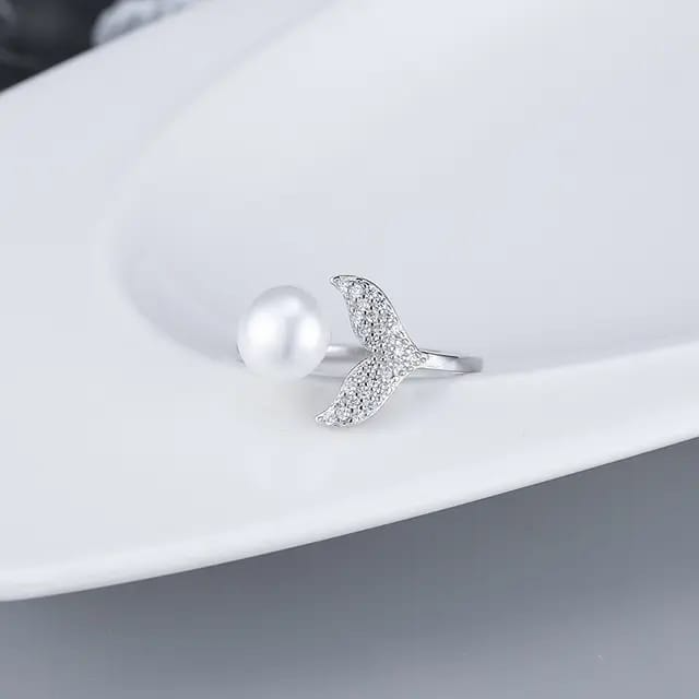 Mermaid Pearl Ring – Ocean Magic in Every Sparkle