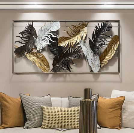 Metal Leaves Wall Frame – A Nature-Inspired Touch of Elegance