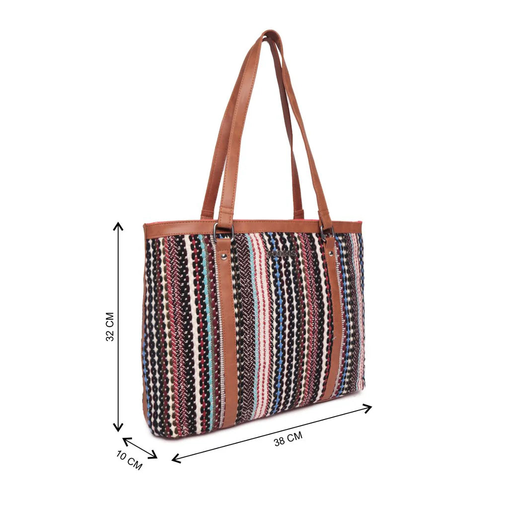 Multi-Color Shopper Bag with PU Handle – A Perfect Fusion of Style & Utility