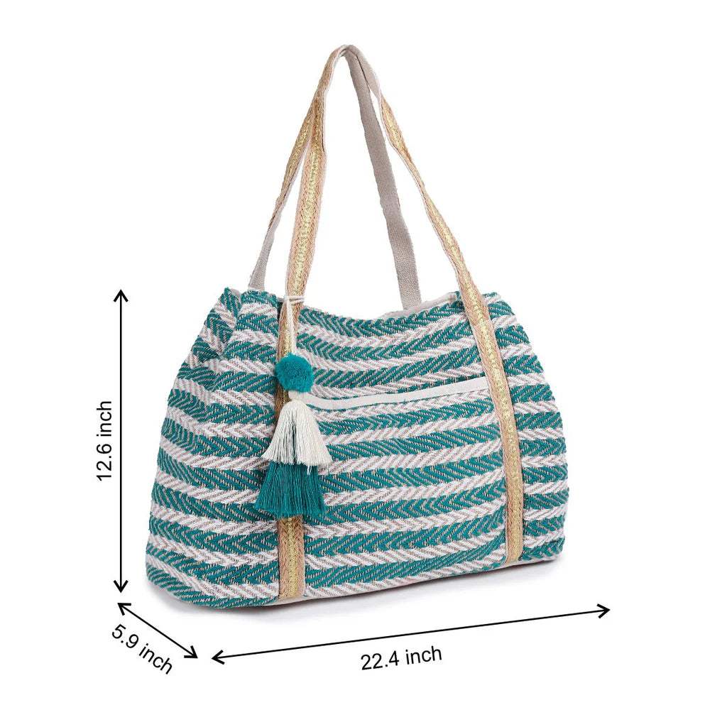 Multi-Color Tote Bag with Webbing Handle – A Vibrant Blend of Style & Functionality