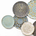 Multicolor Wall Plates Metal Wall Art – Vibrant Elegance for Your Walls