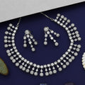 Multicut American Diamond Silverpolish Necklace – Unmatched Brilliance with a Modern Twist