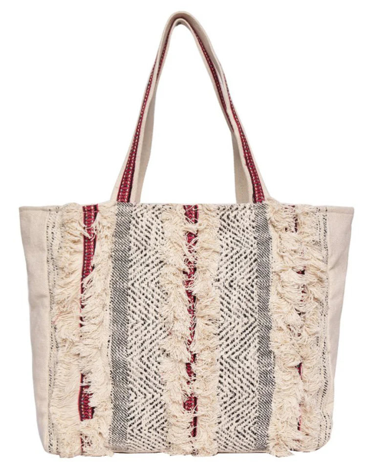 Natural Color Shopper Bag with Webbing Handle – A Perfect Blend of Style & Durability