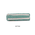 Natural/Green Striped Woven Makeup/Travel Pouch with Tassels – A Chic & Functional Organizer