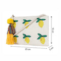 Natural Mesh Fabric Crossbody Sling Bag With Cotton Cord Long Handle Bag