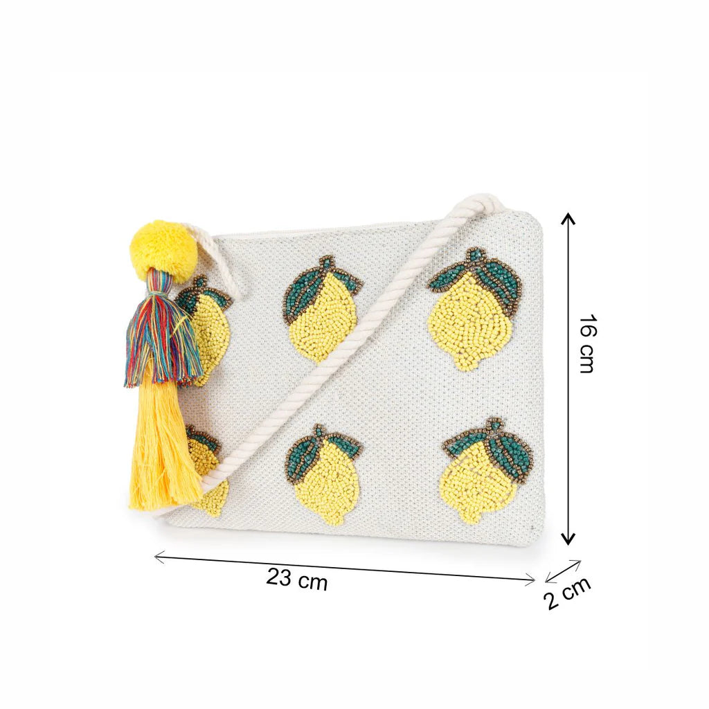 Natural Mesh Fabric Crossbody Sling Bag with Cotton Cord Long Handle – Stylish, Practical, and Eco-friendly