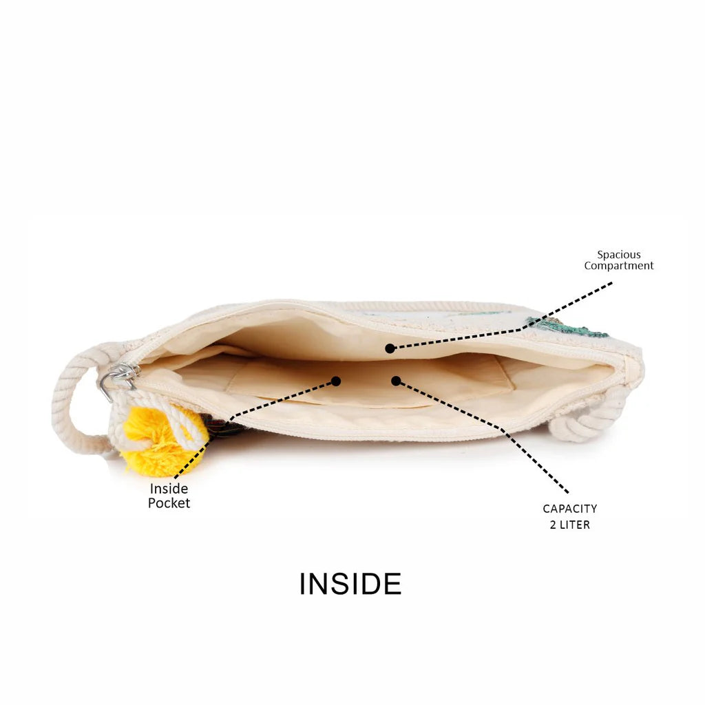 Natural Mesh Fabric Crossbody Sling Bag with Cotton Cord Long Handle – Stylish, Practical, and Eco-friendly