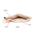 Natural Geometric Woven Makeup/Travel Pouch with Wrist Handle – Stylish & Functional On-the-Go Organizer