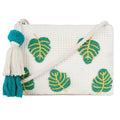 Natural Mesh Fabric Crossbody Sling Bag with Cotton Cord Long Handle – Stylish, Practical, and Eco-friendly