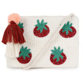 Natural Mesh Fabric Crossbody Sling Bag with Cotton Cord Long Handle – Stylish, Practical, and Eco-friendly