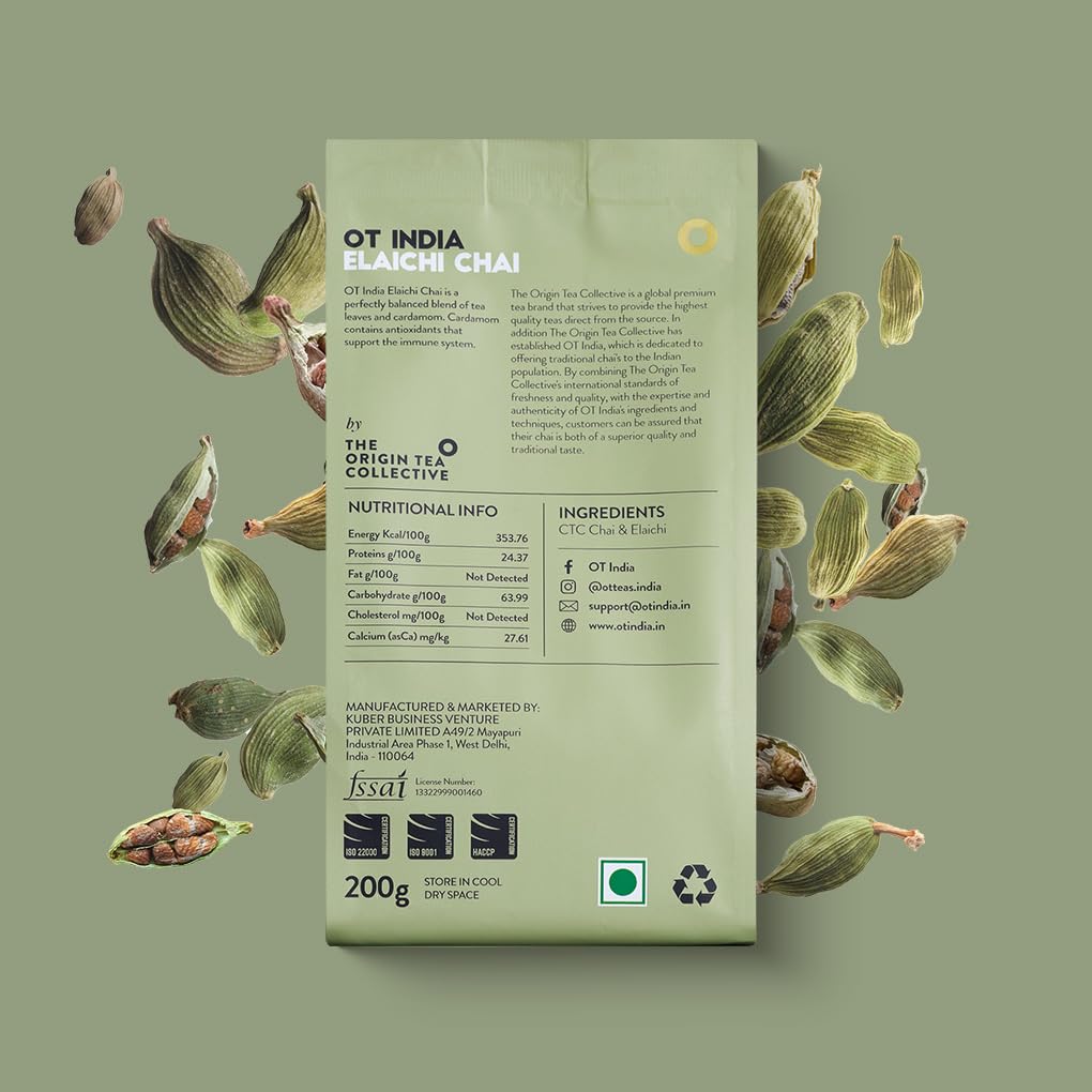 OT India Elaichi Chai - Cardamom Tea | 200 Gm