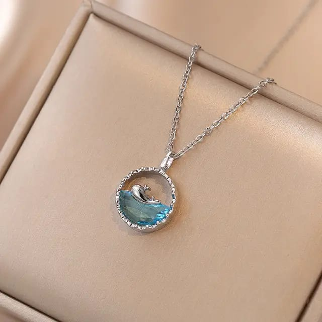 Ocean Bliss Dolphin Pendant Necklace – Ride the Waves in Style