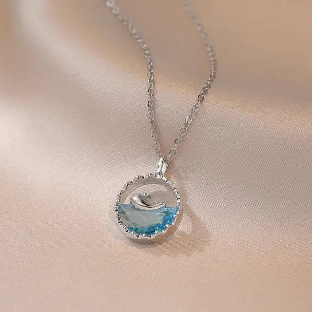 Ocean Bliss Dolphin Pendant Necklace – Ride the Waves in Style