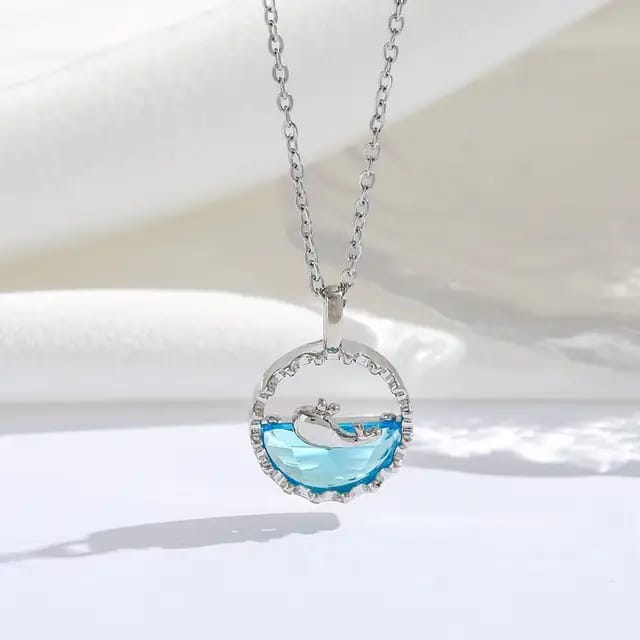 Ocean Bliss Dolphin Pendant Necklace – Ride the Waves in Style