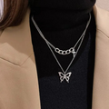 Ocean Blue Crystal Heart Necklace – Dive into Elegance with Faux Silver Shine