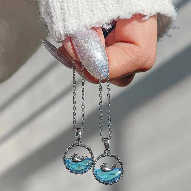 Ocean Bliss Dolphin Pendant Necklace – Ride the Waves in Style