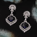 Oval Cut Big Stone Silver Diamond Earrings – Timeless Elegance with a Bold Statement