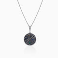 Oxidised Silver Elements Pendant With Box Chain – Earthy Elegance in 925 Silver
