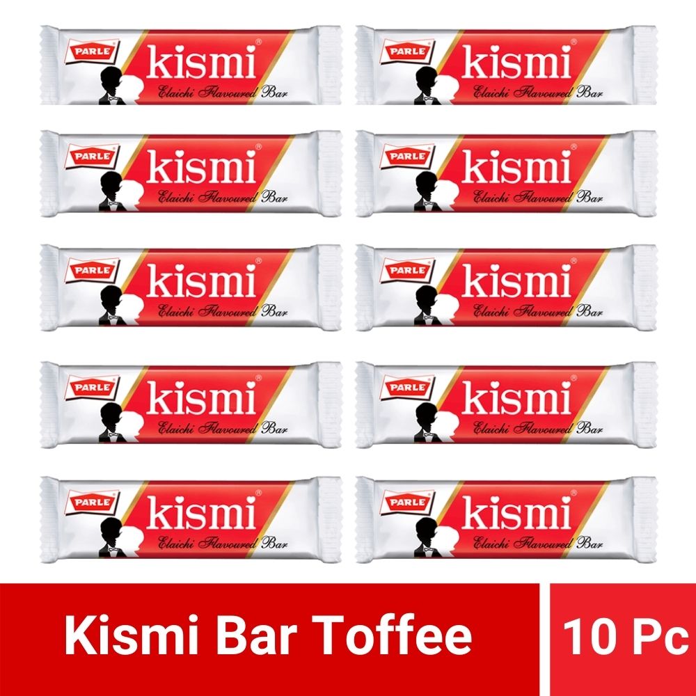 Parle Kismi Elachi Flavoured Toffee Bar, 14gram Each (Pack of 10)
