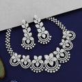 Partywear Silver Diamond Party Necklace – A Perfect Blend of Glamour and Sophistication