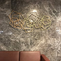 Pentagon Gold Metal Wall Art – A Bold Statement of Luxury and Elegance