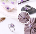 Purple Heartstone Ring – Royal Romance in Every Sparkle