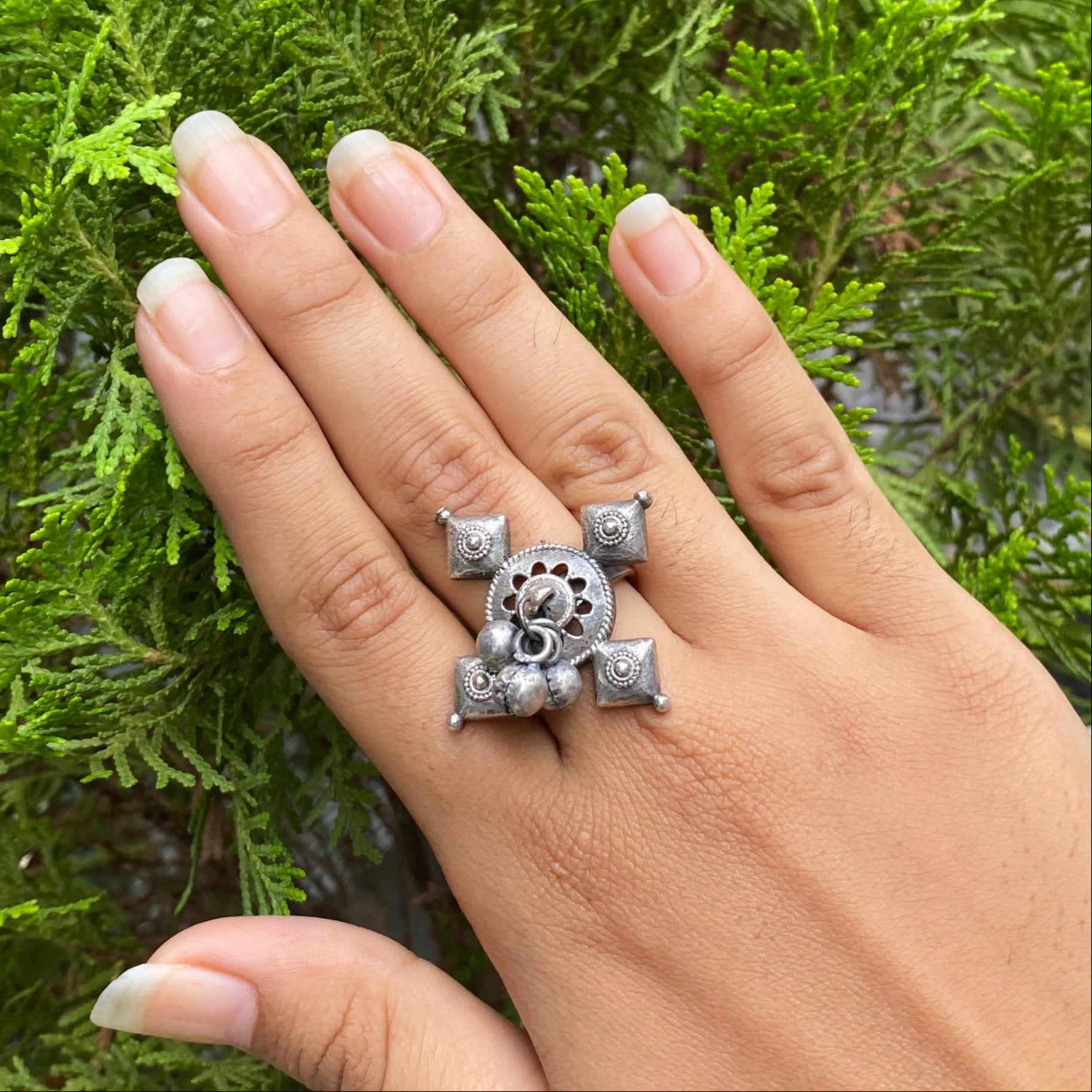 Regal Mandala Silver Ring – A Circle of Timeless Elegance in Pure 925 Silver