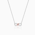 Rose Gold Studded Infinity Heart Pendant – Made with Pure 925 Silver