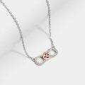 Rose Gold Studded Infinity Heart Pendant – Made with Pure 925 Silver