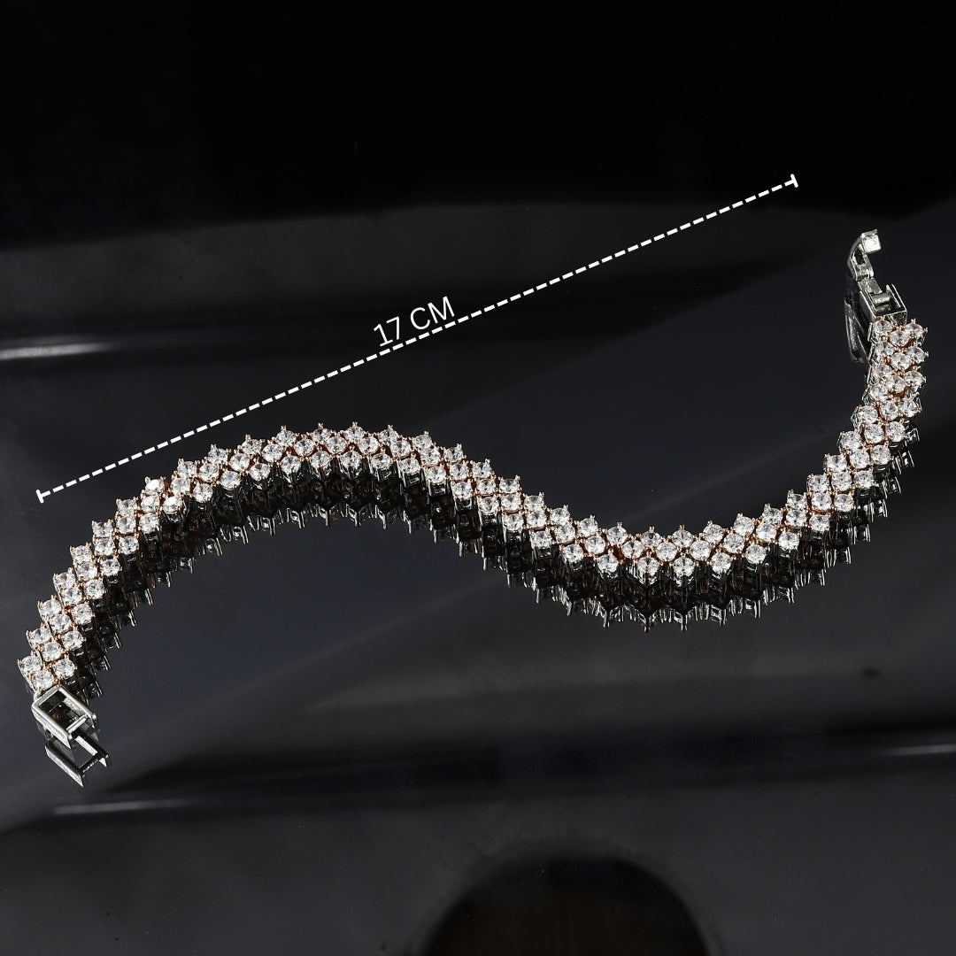 Round Diamond Silver Loose Perfect Fit Bracelet – Effortless Elegance, Perfectly Crafted