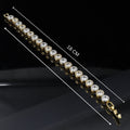 Round Big American Gold Tone Diamond Bracelet – A Statement of Golden Elegance