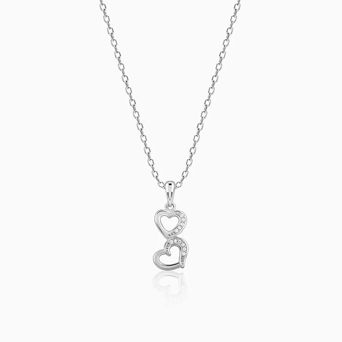Silver All Hearts Pendant With Link Chain – A Celebration of Love in Every Form, in Pure 925 Silver