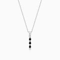 Silver Black Axis Pendant With Link Chain – Bold Balance in Pure 925 Silver