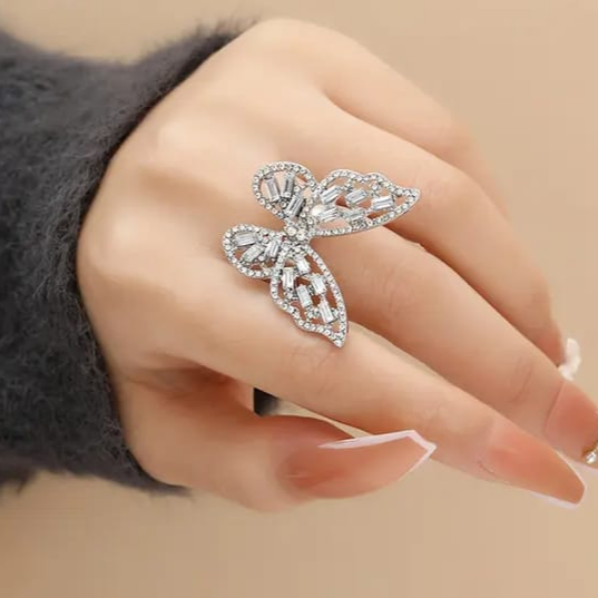 Silver Butterfly Dream Ring – Grace That Glitters