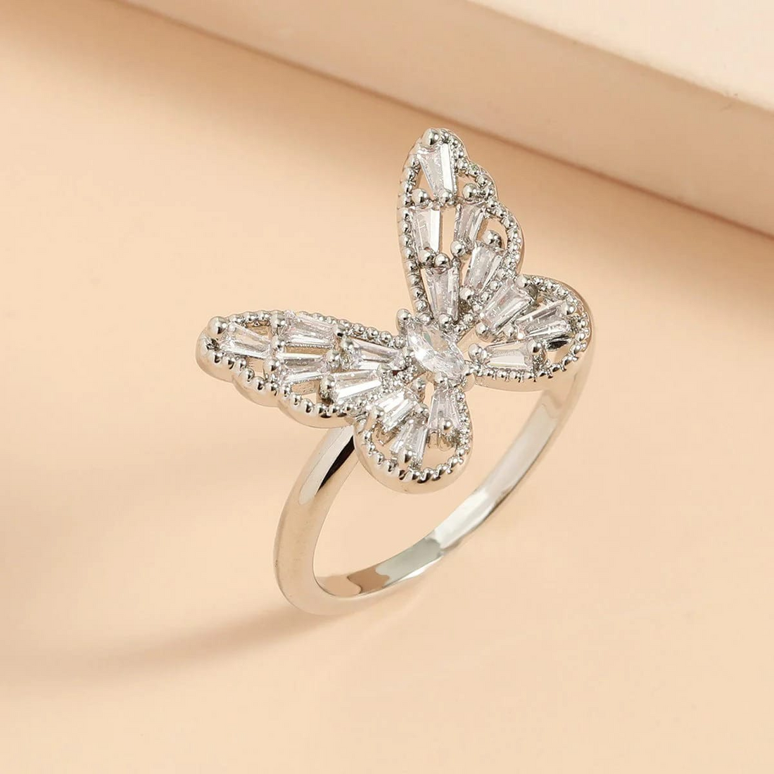 Silver Butterfly Dream Ring – Grace That Glitters