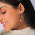 Silver Butterfly Pearl Dangle Earrings – Graceful Beauty in Pure 925 Silver