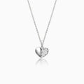 Silver Charming Heart Pendant With Link Chain – A Token of Pure Love in 925 Silver