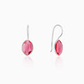 Silver Cherry Pink Crystal Earrings – Made With Pure 925 Silver