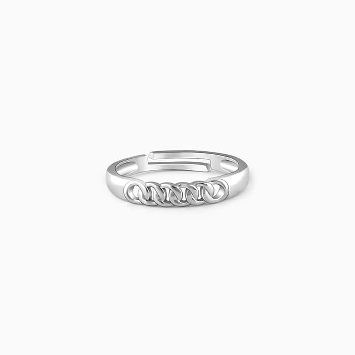 Silver Classic Chain Ring for Him – Strength Woven in Silver