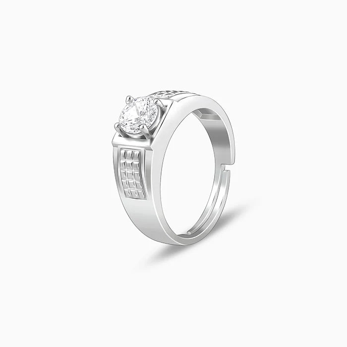 Silver Classic Stud Ring For Him – Strength in Simplicity