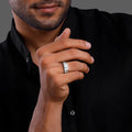 Silver Classic Stud Ring For Him – Strength in Simplicity