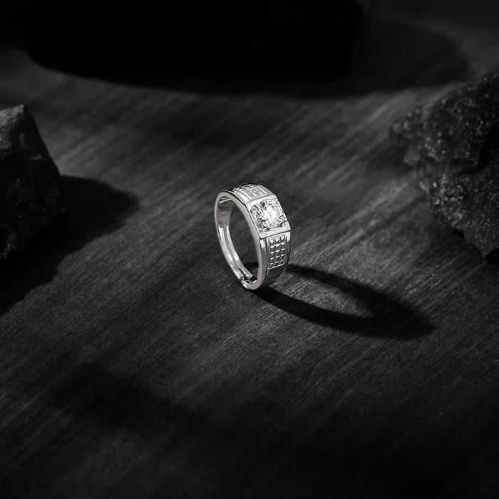 Silver Classic Stud Ring For Him – Strength in Simplicity