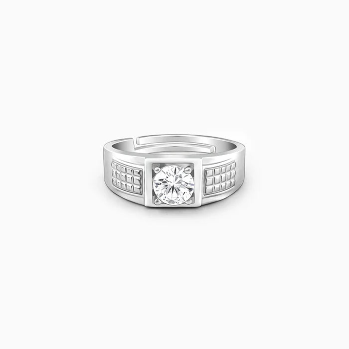 Silver Classic Stud Ring For Him – Strength in Simplicity