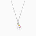 Silver Colourful Unicorn Kids Pendant with Link Chain (7–10 yrs)