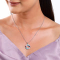 Silver Colourful Wreath Pendant With Link Chain – A Celebration of Joy in Pure 925 Silver