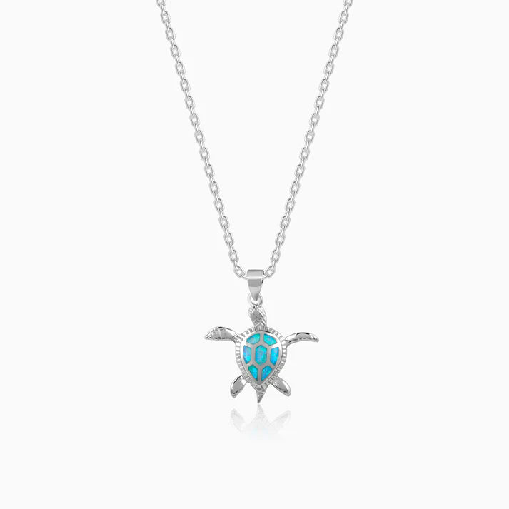 Silver Cute Turtle Pendant With Link Chain – A Symbol of Serenity and Strength in Pure 925 Silver