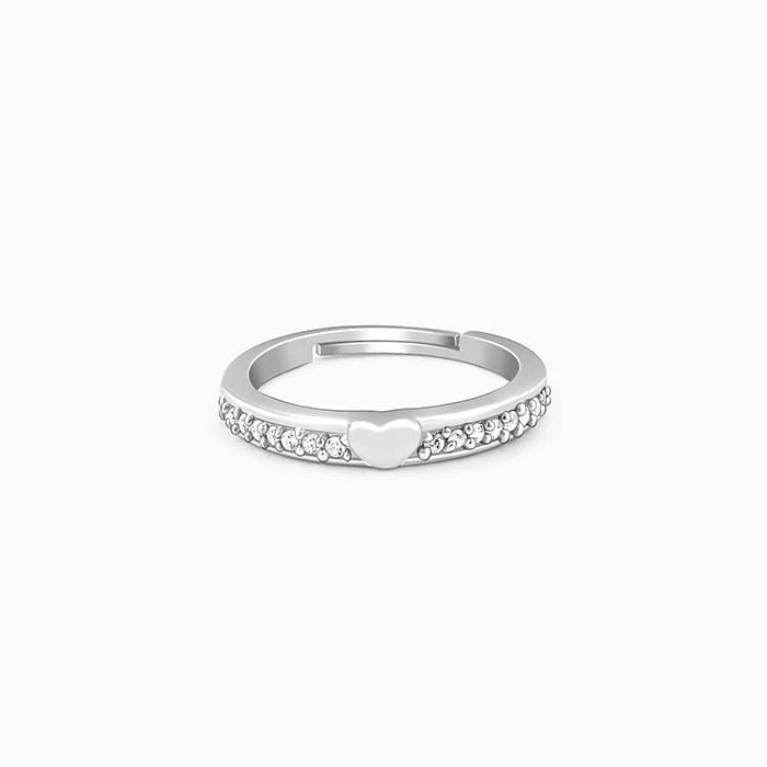 Silver Deeply in Love Ring – A Silent Vow, Etched in Silver