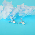 Silver Deer Heart Stud Earrings – Whispers of Nature in Pure 925 Silver
