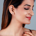Silver Deer Heart Stud Earrings – Whispers of Nature in Pure 925 Silver