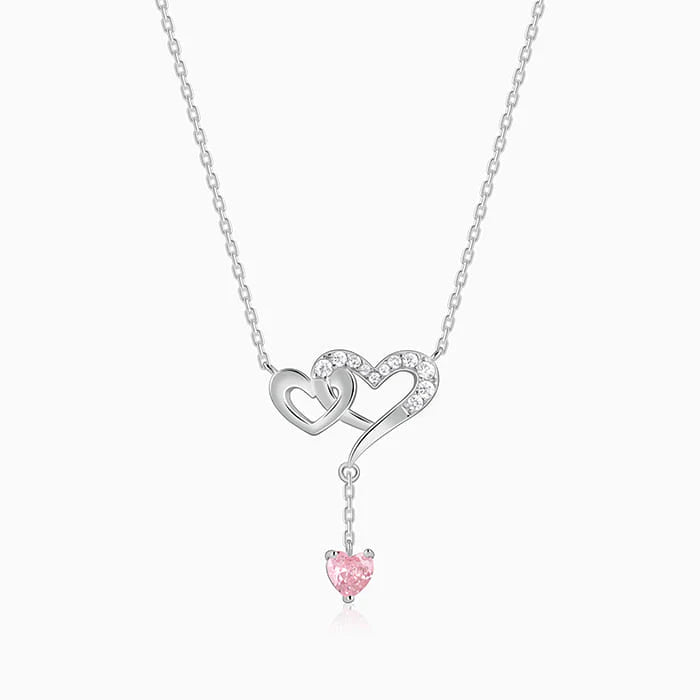 Silver Double Love Necklace – Twice the Heart, Infinite Emotion in 925 Silver